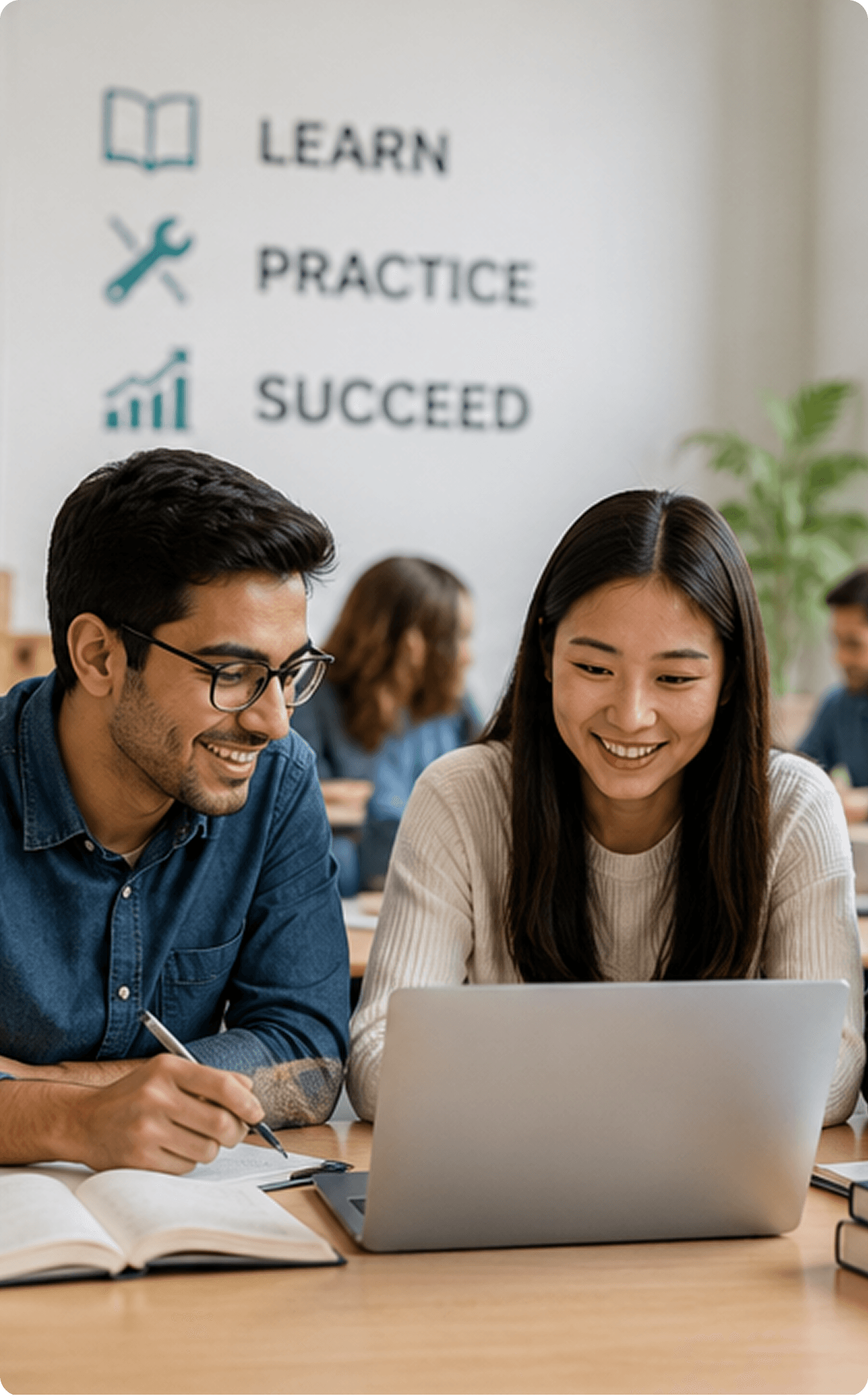 Students studying together